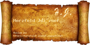 Herzfeld József névjegykártya