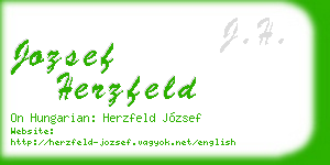 jozsef herzfeld business card